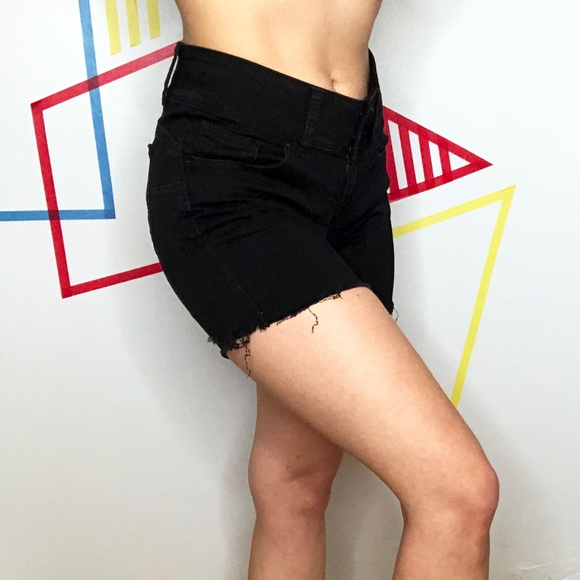 Urban Planet Mid Rise Black Shorts - Picture 3 of 4
